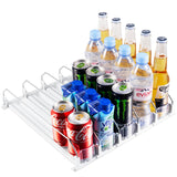 Drink Organizer for Fridge, Soda Can Dispenser for Refrigerator, Automatic Drink Dispenser for Fridge Holds up to 25 Cans, 5 Row Coanto