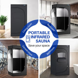 TOREAD Portable Far Infrared Sauna, Portable Infrared Full Size Sauna Tent, Sauna for Infrared Home Spa, Heated Body Therapy, Time & Temperature Remote Control (35"x35"x71") TOREAD