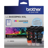 Brother Genuine LC30333PKS 3-Pack, Super High-yield Color INKvestment Tank Ink Cartridges; Includes 1 Cartridge each of Cyan, Magenta & Yellow, Page Yield Up to 1,500 Pages/Cartridge, LC3033 Brother