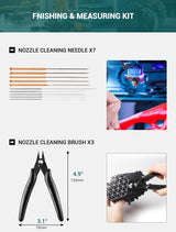 SARDVISA 3D Printer Tools Kit with Zipper Bag, Includes Nozzle Cleaning Set, Scraper, Steel File, Filament Pliers, Carving Knife Set, 3D Print Accessories for Model Removal, Polish, Finish (30-Packs) SARDVISA