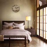 LANEABUY Decorative Wood Style Round Farmhouse Wall Clock 14 Inch Silent Non Ticking Battery Operated Home Decor Wall Clocks for Living Room, Bedroom, Kitchen LANEABUY