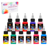 Ovaga Airbrush Paint Set, 11 Colors (20 ml/0.7 oz), Ready to Spray, Opaque & Neon, Water-Based Acrylic Kit for Artists & Hobbyists Ovaga