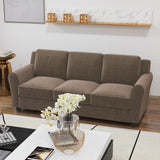 Bonzy Home 80.7" Brown Couch, 3 Seater Sofa for Living Room, Modern Comfy Couches with Thick Cushion for Home Apartment Office Bonzy Home