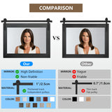 COGOOD Farmhouse Bathroom Mirror - 41" x 30" Rustic Barn Door Mirror for Living Room, Entryway, Bedroom, Vanity Wall Decor (Black) COGOOD