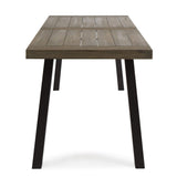 Christopher Knight Home Della Outdoor Acacia Wood Dining Table with Metal Legs, Grey Finish / Rustic Metal Christopher Knight Home