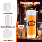 Hsei 24 Pcs Sublimation Frosted Shot Glasses 3 oz Shot Glasses Sublimation Blanks Personalized Sublimation Glass Cups with Heavy Base for Wine Beer Vodka Whiskey Espresso Hsei