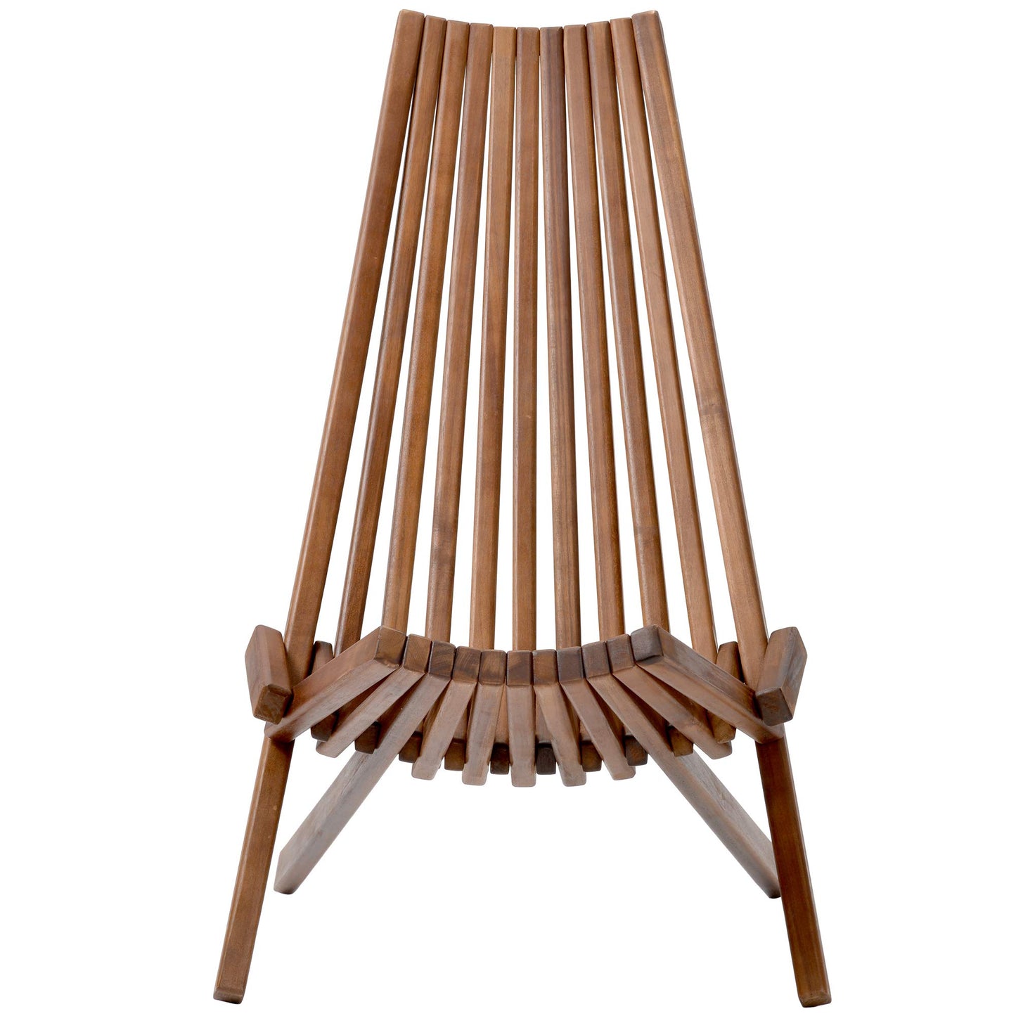 Knocbel Folding Chair, Wooden Low Profile Lounge Chair, Outdoor Patio for Solid Acacia Wood Porch Deck Lawn Garden Adirondark Chairs, Fully Assembled, 21.6" W x 30" D x 32.2" H