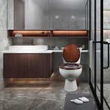 Angel Shield Elongated Wood Toilet Seat with Quiet Close,Easy Clean,Quick-Release Hinges(Elongated,Dark Walnut) Angel Shield