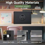 Goldenkey Digital Security Safe and Lock Box,Small Safe box for Money, Keypad Lock,Perfect for Home Office Hotel Business Jewelry Gun Use Storage, 0.77 Cu.Ft./ Black GOLDENKEY