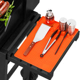 Silicone Grill Mat Compatible with Blackstone - Heat Resistant Silicone Grill Tools Mat with Drip Pad - Blackstone Griddle Accessories for Kitchen, Cooking, Countertop Silicone Spatula Mat (Orange) WoodArtSupply