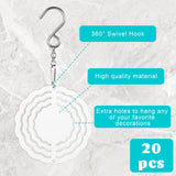 20 Pcs Sublimation Wind Spinner Blanks 3 Inch Heat Press Transfer Sublimation Blank Gift DIY Crafts Sublimation Ornaments for Indoor Outdoor Garden Yard Decoration Telooco