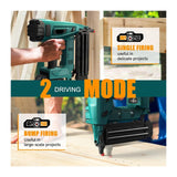 Brad Nailer 18 Gauge Nail Gun Battery Powered with Brushless Motor 20V Cordless Nail Gun Adjustable for Roofing Sheathing for DIY Projects, Upholster and Woodworking KKKMart