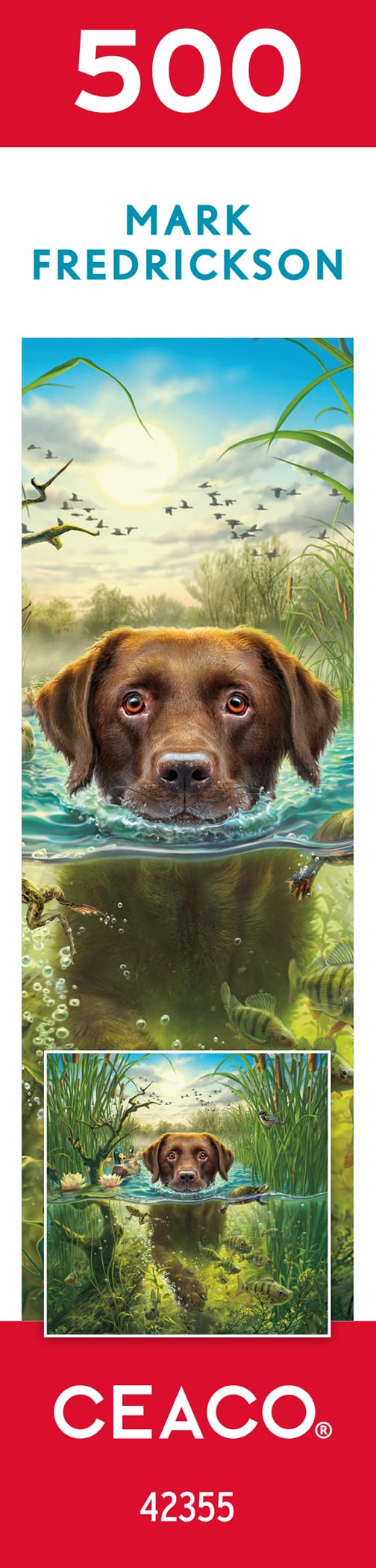 Ceaco - Mark Fredrickson - Chocolate Lab - 500 Piece Jigsaw Puzzle Ceaco