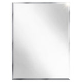 RecPro RV Bathroom Medicine Cabinet | 16” W x 22” H | Two Shelves | Frameless Polished Edge Mirror | Made in USA | White RecPro