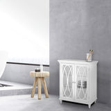 Teamson Home Florence 26 in. x 32 in. 2-Door Freestanding Wooden Floor Cabinet with Adjustable Shelves for Storage Solutions in Bathrooms, Kitchens, Laundry Rooms, Home Offices, White Teamson Home