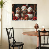 KYOQFVN Christmas Paint by Numbers Kits for Adults - Snowman Paint by Number Kits for Beginners, DIY Acrylic Painting on Canvas for Home Wall Art Decor 16x20 Inch KYOQFVN