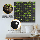 Hanging Planting Grow Bags, 90 Pockets Wall Planter Wall Mounted Grow Bag Outdoor Indoor Gardening Vertical Greening Flower Container, Planting Bags Storage Bags(1.1 m × 1.1 m, Black) LITLANDSTAR