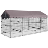 Chicken Coop Super Large Metal Chicken Run with Waterproof Cover Portable Poultry Cage Exercise Pen for Chicken,Duck,Goose,Rabbit Cat and Other Small Animals,88" Aivituvin