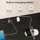 HAUOMS TV Stand & Dresser for 65 Inch TV, 63" W with LED Lights & Power Outlets, Black Long Dresser with 12 Fabric Drawers, Entertainment Center with Shelves, for Bedroom HAUOMS