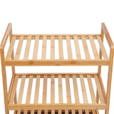 OUKANING Bamboo Laundry Hamper with 3-Tier Storage Rack and Tilt-Out Basket OUKANING