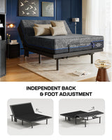 Marsail NS0 Split King Adjustable Bed Base - Smart Dual Motor Bed Frame with Wireless Remote, 3-Min Assembly, Zero Gravity & Anti-Snore Modes, Under Bed Lighting, 4 USB Ports Marsail