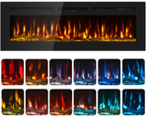 Urbansync 60 Inches Electric Fireplace Inserts, Recessed, Wall Mounted and Freestanding 750/1500W Slim Fireplace Heater with Remote Control, Adjustable Flame Color & Brightness Urbansync