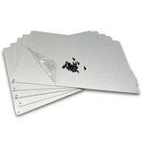 ebamaz Aluminum Metal Signs Sublimation Blanks 8X12X0.026 Inch Nameplates for Heat Transfer Press UV Print 4 Drilled Holes 5PCS (Pearl Silver) 20X30 CM ebamaz