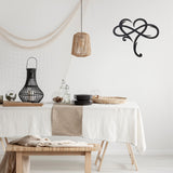 Willbond Wood Infinity Heart Wall Decor 9.8 x 11.8 Inch Love Sign Plaque Wood Art Geometric Wall Decor for Wedding Gifts Home Bedroom Living Room Decoration WILLBOND