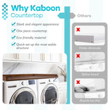 Kaboon Washer Dryer Countertop, Melamine Countertop with Edge Rails - 27.5" Depth x 54" Width Laundry Room Organization, Dark Walnut Kaboon