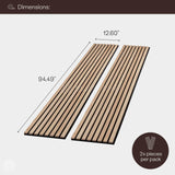 Slatpanel 2 Luxury Oak (Natural Core) Real Wood Veneer Wall Panels 94.49” x 12.6” (each), Interior Decor Sound Absorption Slatpanel