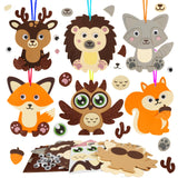 Fennoral 12 Pack Animal Craft Kit for Kids Make You Own Animal Foam Stickers DIY Arts and Crafts for Kids Boys Girls Party Decoration Birthday Gifts Fennoral