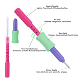 Cheloment 2.2mm Punch Needle Kit Adjustable Punch NeedleTool with Threader,Lightweight Punch Needle with 5 Needle Lengths, Needle Punch Kits for Beginner,Embroidery Punch Needle,Easy to Use Cheloment