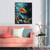 XTXGERL DIY Paint by Numbers for Adults Beginner, Flash, The Lightning Fast Trout, Paint by Numbers Kit Fish Painting by Numbers for Adults, 16" x 20" XTXGERL