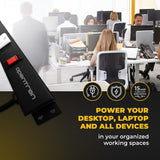 Opentron 12 Outlets 4 Feet Body Heavy Duty Metal Surge Protector Power Strip (4 Feet 12 Outlet 6 Feet Power Cord) opentron
