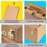 MEEDEN Large Tabletop Easel Sketchbox, Adjustable Solid Beech Wood Desktop Easel Box, Travel Easel for Artists, Table Top easels for Painting, Wooden Art Storage Box for Artist, Adults & Beginners MEEDEN