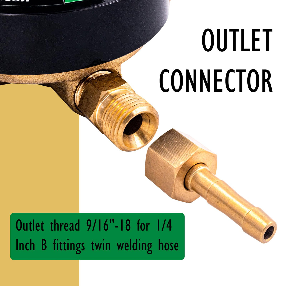 JZWELD Oxygen Acetylene Regulators, CGA540 and CGA510 Inlet Connection Welding Gas Gauges, Oxygen Acetylene Regulator Set for Welding Gas Cutting Torch, PC Handle JZWELD
