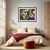 Hummingbird Diamond Art Paintings Flowers 5D Diamond Painting Kits for Adults Beginners DIY Stained Glass Diamond Art Kits Full Drill Gem Art Crafts for Adults Bird Wall Art Decor Gift 16x12 Inch PINFFSHU