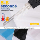 Komsepor Foam Cutter with Slotting/Groove Electric Hot Knife Styrofoam Cutter Foam Cutting Tool Air Cooled Hot Knife Foam Cutter 200W 110-120V (5 Blades) for EPP, EPS, XPS, EPE, KT Board, Sponge Komsepor