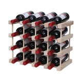 guilai Wooden Stackable Storage Modular Small countertop Wine Rack Cabinet,Freestanding for Floor Wood Wine Bottle Shelf (16bottle) guilai
