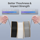 ELEGOO Rapid PLA Plus Filament 1.75mm Black 2KG, PLA+ 3D Printer Filament for 600 mm/s High Speed Printing, Dimensional Accuracy +/- 0.02 mm, 2 Pack 1kg Spool(2.2lbs) ELEGOO