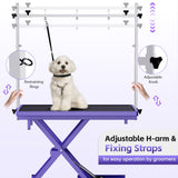 Flying Pig Ultimate Heavy Duty Grooming Table – Electric Lift, Adjustable Height, Non-Slip Surface, Professional Dog & Cat Grooming Arm, Stable & Safe Design for Home and Salon Use -Purple Flying Pig Grooming