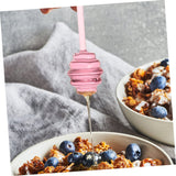 VINTORKY 2pcs Honey Stirrer Syrup Dispenser Honey Spoons for Beverage Stirrer Honey Stirring Spoon Sauce Grill Basting Mop Grilling Honey Dispenser Stick Mini Honey Pot Pink Glass re-usable VINTORKY