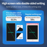 Mini LCD Writing Tablet, 6.5in Double Display Erasable Reusable Electronic Drawing Pads, Electronic scratchpad for Kids and Adults（Black Amoretti Sonnet