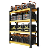3000LBS Heavy Duty Shelving Units, 4 Tier Adjustable Metal Utility Shelf, 78.7"H Garage Storage Shelves Organization Rack for Industrial, Warehouse, Basement (Yellow & Black, 19.7"D×41.3"W×78.7"H) SGFHNV