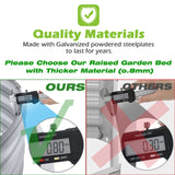 Raised Garden Bed Galvanized Planter Box Outdoor, 5ft Oval Large Rot-Resistant Metal Garden Bed Planter for Vegetables Flower Herb (Silver) Rakukiri