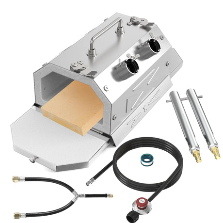 ATkrou Gas Propane Forge 2600°F,Double Doors,Large Capacity,Portable Equipment,Knife Making(Stainless Steel) Blacksmithing Farrier tool,Gas Welding Kits, Forge Kit GY200 ATkrou