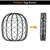 TerraVoy Hanging Egg Chair with Stand, Outdoor Swing Egg Chair, 350 LBS Capacity All-Weather PE Wicker Swing Chair with Waterproof Cushions TerraVoy