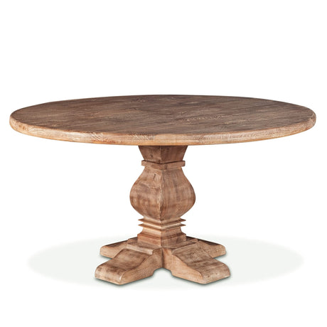World Interiors Mango Wood Round Dining Table In Antique Oak World Interiors