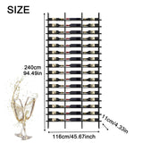 amhricho Wall Mounted Wine Rack, H 94.5INCH, 16 Rows, Black 48 Bottle, Metal Wine Bottle Holder for Home Bar, Wine Kitchen Storage (Black, 3 Columns) amhricho