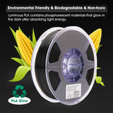 eSUN eStars PLA Luminous 3D Printer Filament, 1.75mm 1KG Spool Upgrade Strong Glow in The Dark Shiny PLA for 3D Printers, Luminous Shiny Galaxy Black eSUN